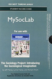 Cover of: NEW MySocLab without Pearson eText -- Standalone Access Card -- for The Sociology Project: Introducing the Sociological Imagination