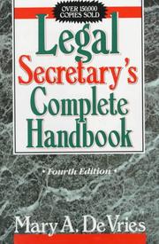 Legal secretary's complete handbook