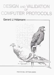 Cover of: Design and validation of computer protocols by Gerard J. Holzmann.