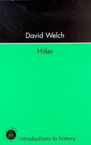 Cover of: Hitler by Welch, David