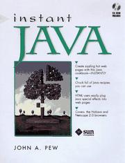 Cover of: Instant Java by John A. Pew