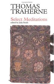 Cover of: Thomas Traherne: Select Meditation (Fyfield Books)