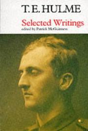 Cover of: Selected writings by T. E. Hulme