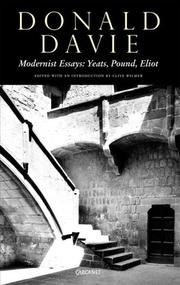 Modernist essays : Yeats, Pound, Eliot