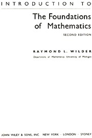 Cover of: Introduction to the foundations of mathematics by Raymond Louis Wilder