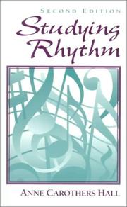 Cover of: Studying Rhythm (2nd Edition) by Anne C. Hall