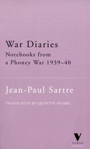 Cover of: War Diaries: Notebooks from a Phony War, 1939-40