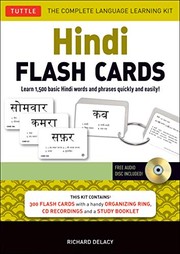 Cover of: Hindi Flash Cards Kit: Learn 1,500 basic Hindi words and phrases quickly and easily!