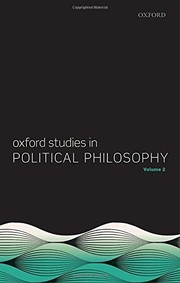Cover of: Oxford Studies in Political Philosophy, Volume 2