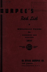 Cover of: Burpee's red list by W. Atlee Burpee Company