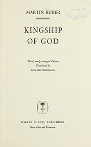 Cover of: Kingship of God. by Martin Buber