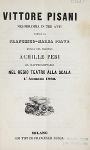 Cover of: Vittore Pisani: melodramma in tre atti