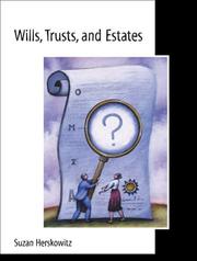 Cover of: Wills, trusts, and estates by Suzan Herskowitz Singer