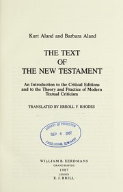 Text des Neuen Testaments by Kurt Aland