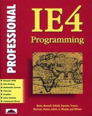 Cover of: Professional IE4 programming by Mike Barta ... [et al.].