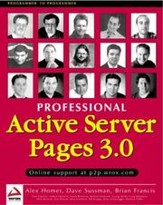 Cover of: Professional Active Server Pages 3.0