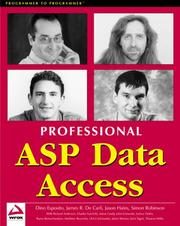 Cover of: Professional ASP data access