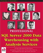 Cover of: Professional SQL Server 2000 Data Warehousing with Analysis Services