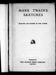 Cover of: Mark Twain's sketches
