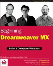 Beginning Dreamweaver MX by Imar Spaanjaars
