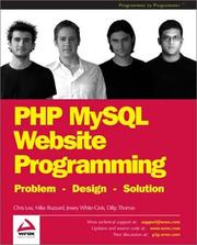 Cover of: PHP MySQL Website Programming by Chris Lea, Mike Buzzard, Dilip Thomas, Jessey-White Cinis
