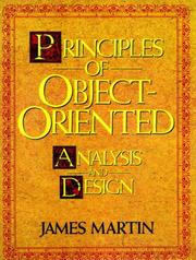 Cover of: Principles of object-oriented analysis and design