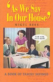 Cover of: As We Say in Our House