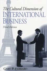 Cover of: The cultural dimension of international business