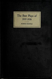 Cover of: The Best plays of 1937-38 by Burns Mantle