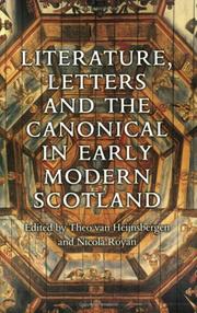 Literature, letters and the canonical in early modern Scotland