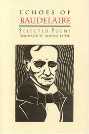 Cover of: Echoes of Baudelaire: selected poems