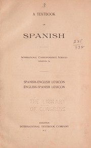Cover of: A textbook on Spanish.