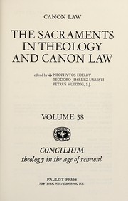 Cover of: The Sacraments in Theology and Canon Law, Volume 38