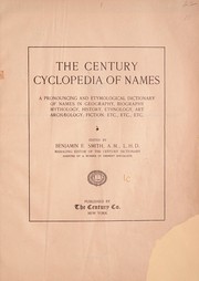 Cover of: The Century cyclopedia of names