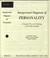 Cover of: Interpersonal diagnosis of personality