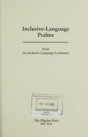 Cover of: Inclusive-language Psalms from an Inclusive-language lectionary.