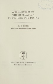 Cover of: A commentary on the Revelation of St. John the Divine