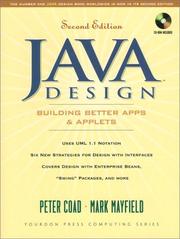 JAVA design : building better apps and applets