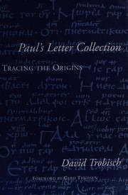 Cover of: Paul's letter collection: tracing the origins