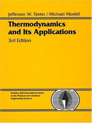 Thermodynamics and its applications by Jefferson W. Tester