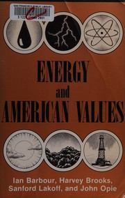Cover of: Energy and American values