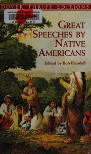 Cover of: Great speeches by Native Americans by edited by Bob Blaisdell.