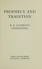 Cover of: Prophecy and tradition