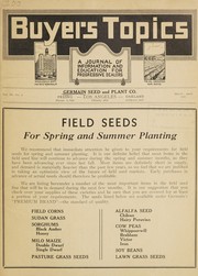 Cover of: Buyers topics by Germain Seed and Plant Company