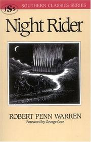 Cover of: Night rider by Robert Penn Warren