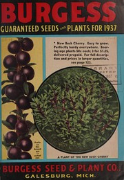 Cover of: Burgess guaranteed seeds and plants for 1937