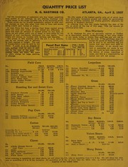 Cover of: Quantity price list by H.G. Hastings Co