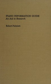 Cover of: Piano information guide: an aid to research