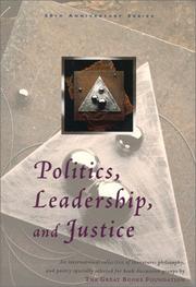 Cover of: Politics, leadership, and justice.