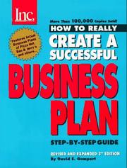 How to Really Create a Successful Business Plan by David E. Gumpert